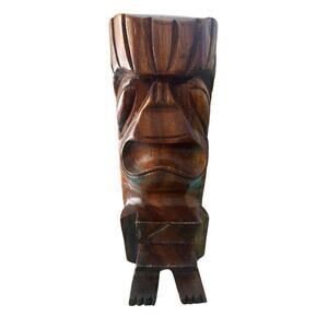 Vint1967 Hand-carved Tiki statue humanoid figures representing ancestral spirits